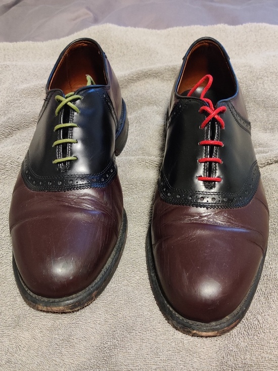 Allen Edmonds Shelton Oxfords 10.5 Mahogany-Brown/Black Dress Shoes main image 11